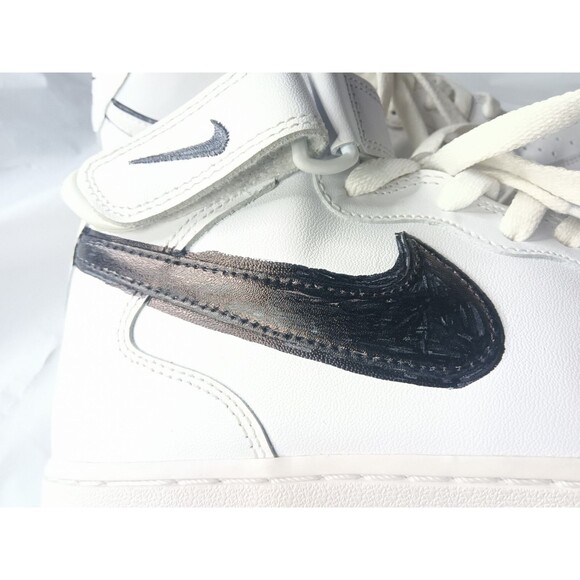 Nike Air Force 1 Mid \'07 Shoes Size 8  Men\'s  Custom Hand Painted Swoosh ! main image 0